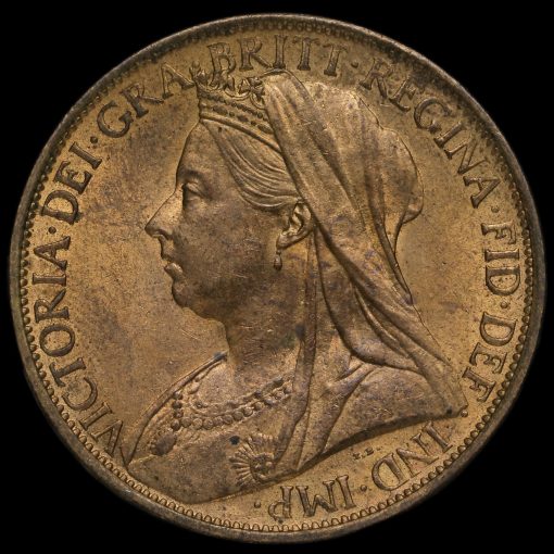 1900 Queen Victoria Veiled Head Penny, UNC