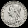 1900 Queen Victoria Veiled Head Silver Shilling Obverse