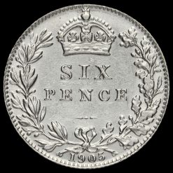 1905 Edward VII Silver Sixpence Reverse