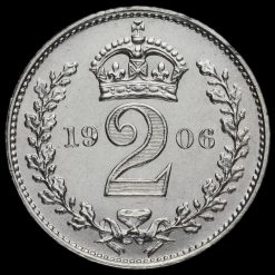 1906 Edward VII Silver Maundy Twopence Reverse