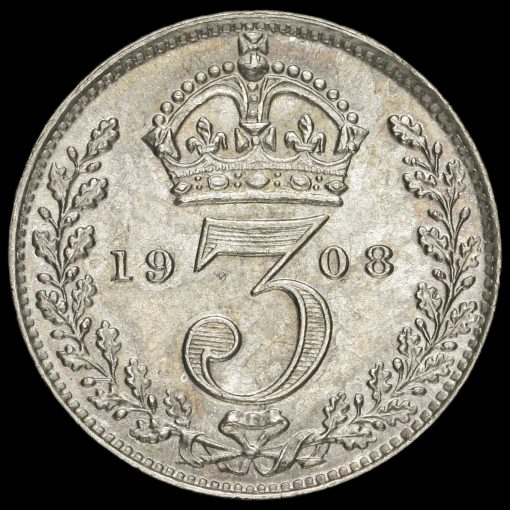 1908 Edward VII Silver Threepence Reverse