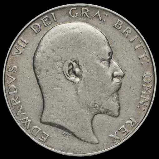 1909 Edward VII Silver Half Crown Obverse