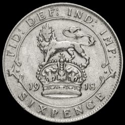 1918 George V Silver Sixpence