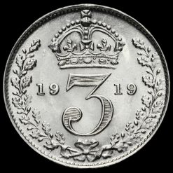 1919 George V Silver Threepence Reverse