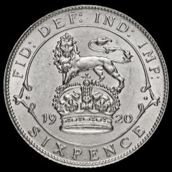 1920 George V Silver Sixpence Reverse