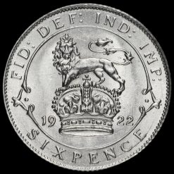 1922 George V Silver Sixpence Reverse