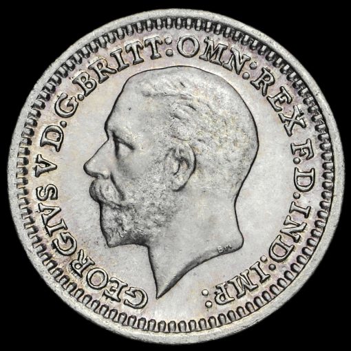 1934 George V Silver Maundy Penny Obverse