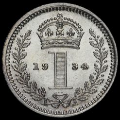 1934 George V Silver Maundy Penny Reverse
