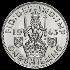 1943 George VI Silver Scottish Shilling Reverse