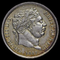 1817 George III Milled Silver Shilling Obverse