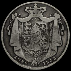 1835 William IV Milled Silver Half Crown Reverse