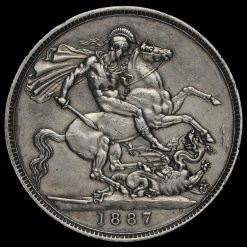 1887 Queen Victoria Jubilee Head Silver Crown Reverse