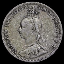 1893 Queen Victoria Jubilee Head Silver Threepence Obverse