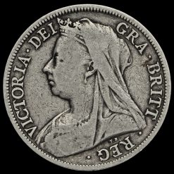 1894 Queen Victoria Veiled Head Silver Half Crown Obverse