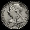 1897 Queen Victoria Veiled Head Silver Half Crown Obverse