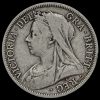 1900 Queen Victoria Veiled Head Silver Half Crown Obverse