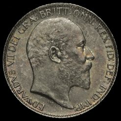 1910 Edward VII Silver Sixpence Obverse