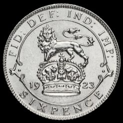 1923 George V Silver Sixpence Reverse