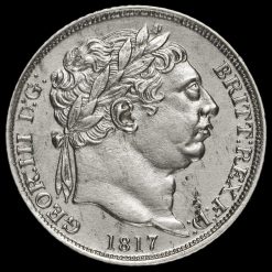 1817 George III Milled Silver Sixpence Obverse