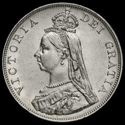 1887 Queen Victoria Jubilee Head Silver Double Florin Obverse