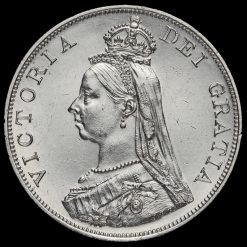 1887 Queen Victoria Jubilee Head Silver Double Florin Obverse
