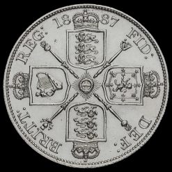 1887 Queen Victoria Jubilee Head Silver Double Florin Reverse