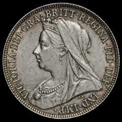 1897 Queen Victoria Veiled Head Silver Shilling Obverse