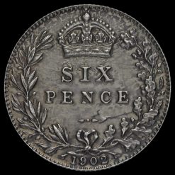 1902 Edward VII Silver Sixpence Reverse