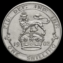 1902 Edward VII Silver Matt Proof Shilling Reverse