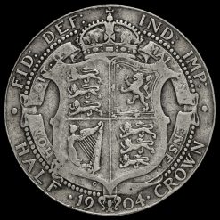 1904 Edward VII Silver Half Crown Reverse