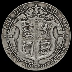 1906 Edward VII Silver Half Crown Reverse
