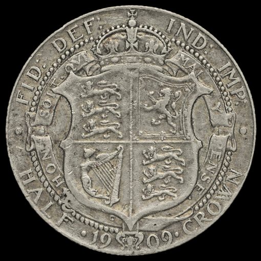 1909 Edward VII Silver Half Crown Reverse