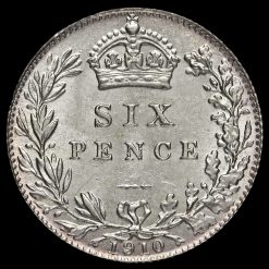 1910 Edward VII Silver Sixpence Reverse