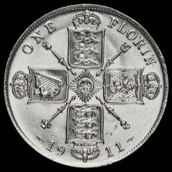 1911 George V Silver Florin Reverse