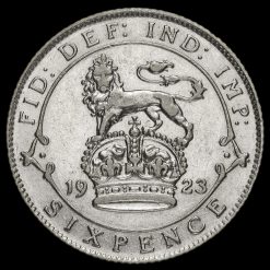 1923 George V Silver Sixpence Reverse