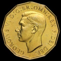 1950 George VI Proof Brass Threepence Obverse