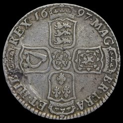 1697 William III Early Milled Silver Half Crown Reverse