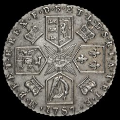 1787 George III Early Milled Silver Sixpence Reverse