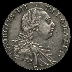 1787 George III Early Milled Silver Shilling Obverse
