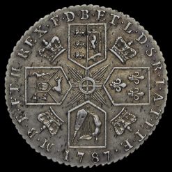 1787 George III Early Milled Silver Shilling Reverse