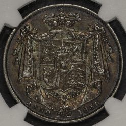 1836 William IV Milled Silver Half Crown Reverse