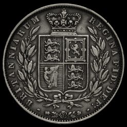 1846 Queen Victoria Young Head Silver Half Crown Reverse