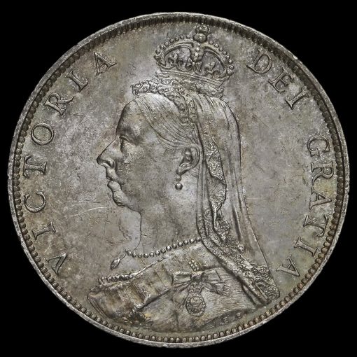1888 Queen Victoria Jubilee Head Silver Florin Obverse