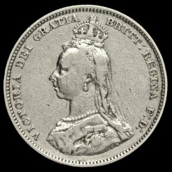1889 Queen Victoria Jubilee Small Head Silver Shilling Obverse