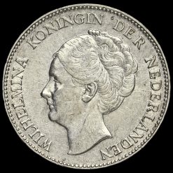 Netherlands 1940 Wilhelmina Silver 1 Gulden Obverse