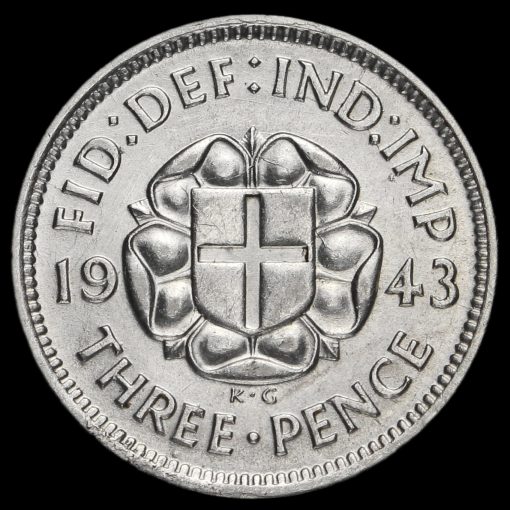 1943 George VI Silver Threepence Reverse