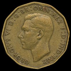 1946 George VI Brass Threepence Obverse