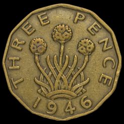1946 George VI Brass Threepence Reverse