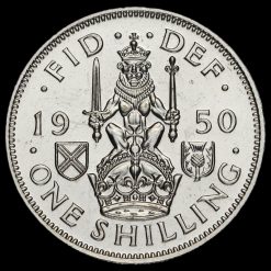 1950 George VI Proof Scottish Shilling Reverse