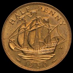 1950 George VI Bronze Proof Halfpenny Reverse